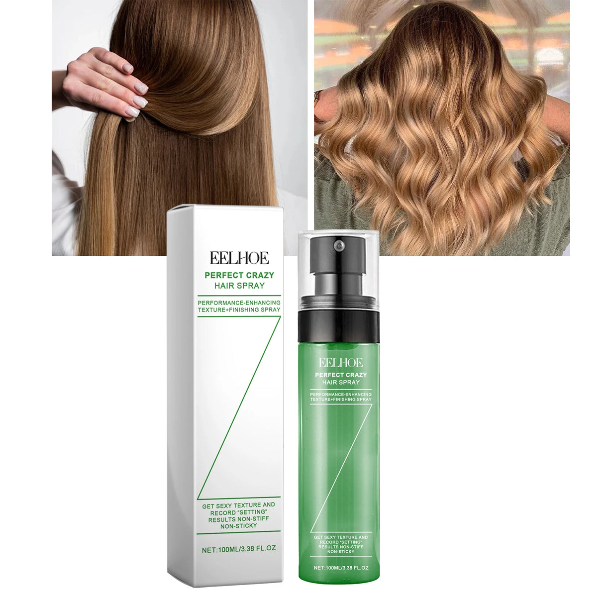 Eelhoe Hair Fluffy Styling Spray Hair Fluffy Lazy Degreasing Refreshing Durable Styling Deeply Nourish Hair Wash Free Spray