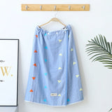 Wearable Cotton Bath Towel for Men and Women, Bath Skirt Wrap with Button, Shower Sauna, Spa Body Robe, Beach Towel, 140x70cm