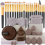 20PCS Eye Shadow Makeup Brush Set Concealer Brush Eye Cosmetic Soft Bristles Eyebrow Eyeliner Brush Portable Beauty Makeup Tools