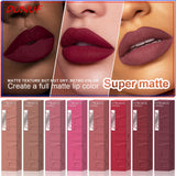 DUNUF Matte Velvet Lip Gloss, 3D Plumping & Waterproof, Square Tube Lipstick, Easy Application, 8 Shades (All-in-One)