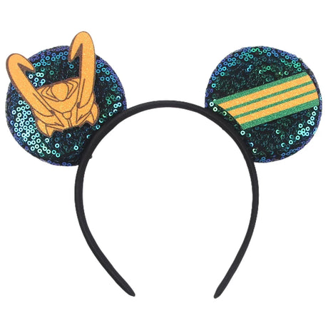Newest Festival Party Cosplay Mouse Ears Headband 3.3" Ears Glitter Hairband Without Bow For Boys DIY Cartoon Hair Accessories