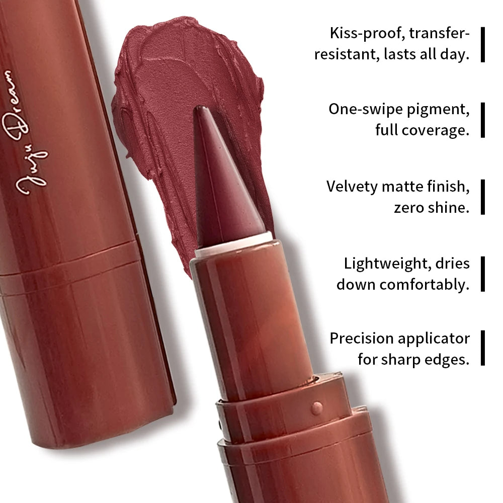 JUJU Dream Matte Velvet Gradient Lip Liner - Smooth Application For Elegant Lips, Long-Lasting Lip Pencil, Lip Lipstick Makeup