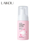 LAlKOU Japan Sakura Cleansing Mousse Facial Cleanser  Shrink Pores Deep Clean Oil Control Moisturizing Skin Care 100ml