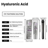 Instant Eye Care Cream With Brush Lasting Moisturizing Firming Smoothing Fine Lines Anti-Aging Eye Bag Removal Skin Care