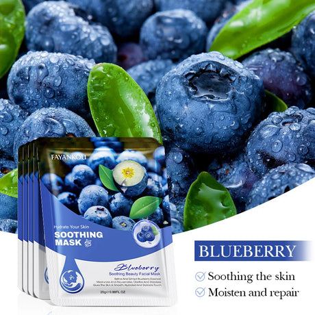 10pcs Fruits Facial Masks For Face Skincare Moisturizing Brightening Hydrating Firming Face Mask Beauty Face Skin Care Products