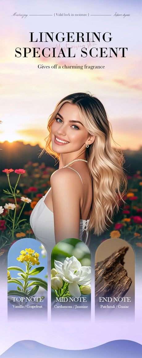 Vanilla Marshmallow Body Lotion Smooths and Refines Skin, Improves Dryness, Tightness, and Roughness, and Moisturizes the Skin.