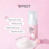 LAlKOU Japan Sakura Cleansing Mousse Facial Cleanser  Shrink Pores Deep Clean Oil Control Moisturizing Skin Care 100ml