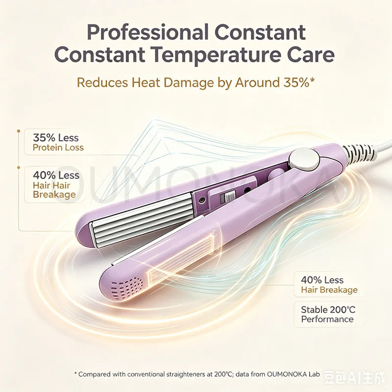 3-in-1 Curling Iron Hair Styler Clips Flat Crimper Professional Styler Styling Tools Waver Brush Waver Straightener Hair Curler