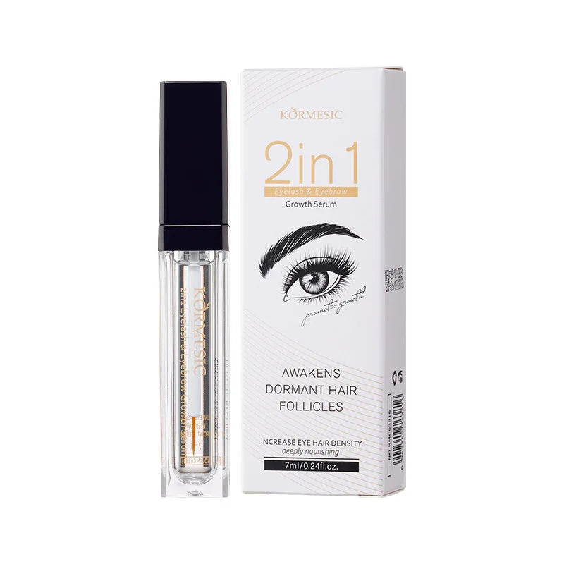 2 In 1 Eyelash Eyebrow Growth Serum Fast Lash & Brow Enhancer Fuller Looking Brows Longer Lashes Daily Care Formula Lash Booster