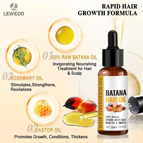 Batana Oil Hair Growth Products Fast Growth Batana Essence Oil Traction Alopecia Anti Hair Loss Baldness Treatment For Men Women