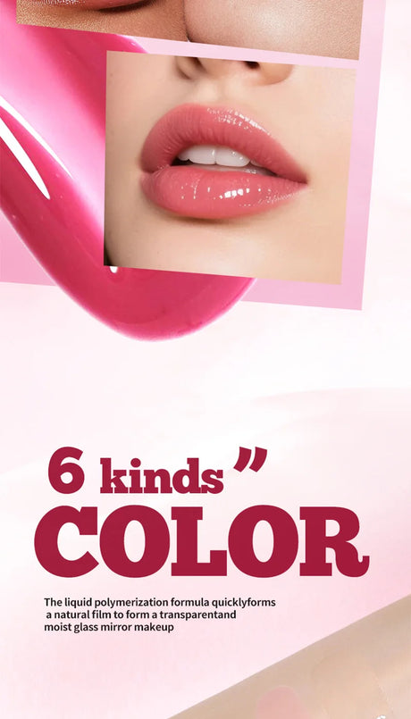6Pcs Lip Oil Gloss Set, Hydrating High-Shine Non-Sticky Lip Gloss, Moisturizing Clear Pink Red Tint, Travel Makeup Gift