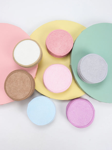 10Pcs Makeup Remover Pads Can Be Soaked in Water and Can Be Removed with Facial Makeup It Can Also Be Used with Makeup Remover.