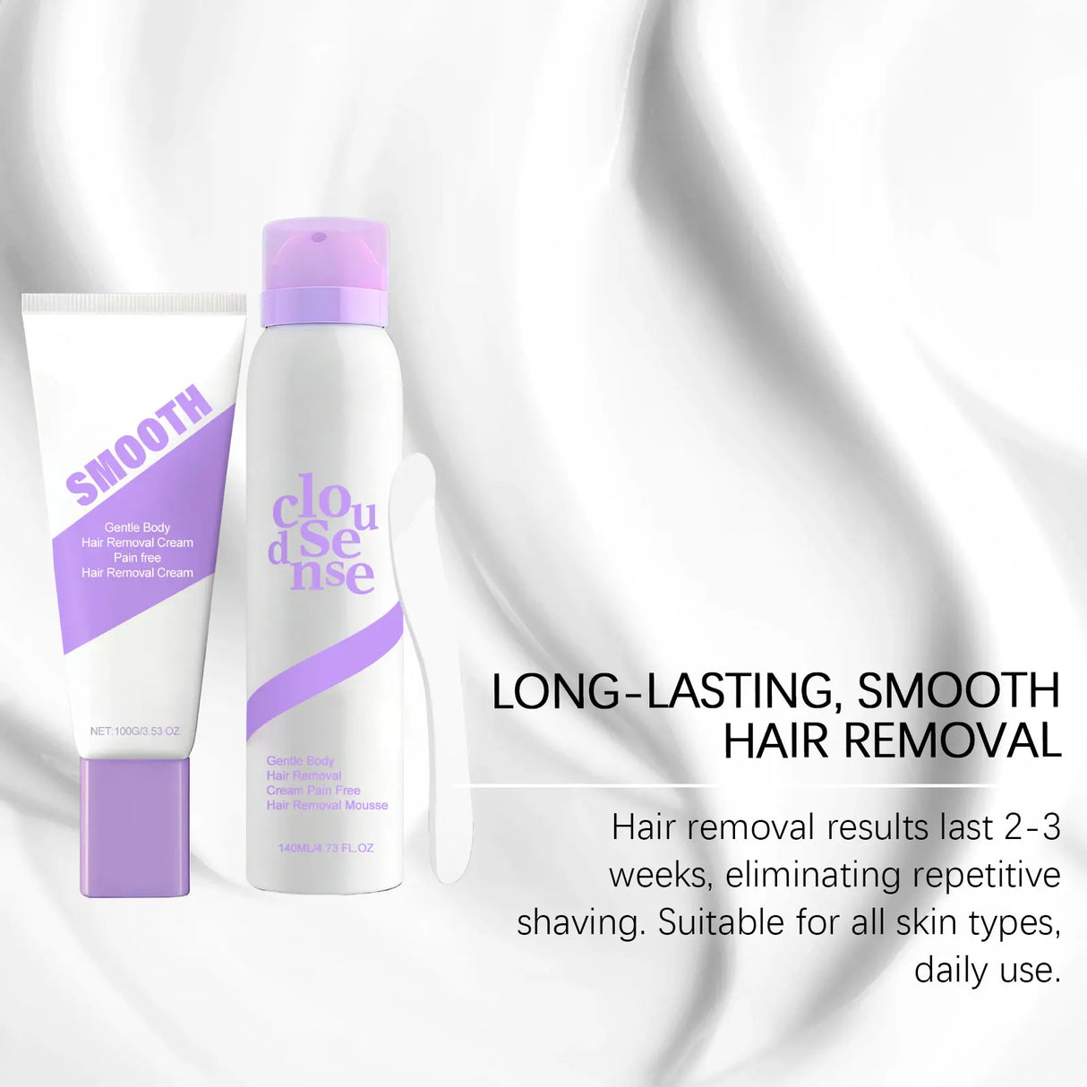 Body Hair Removal Cream Spray Aloe Vera Moisturizing Skin Soothing Hair Growth Inhibitor Shea Butter Hair Removal Mousse 140ml