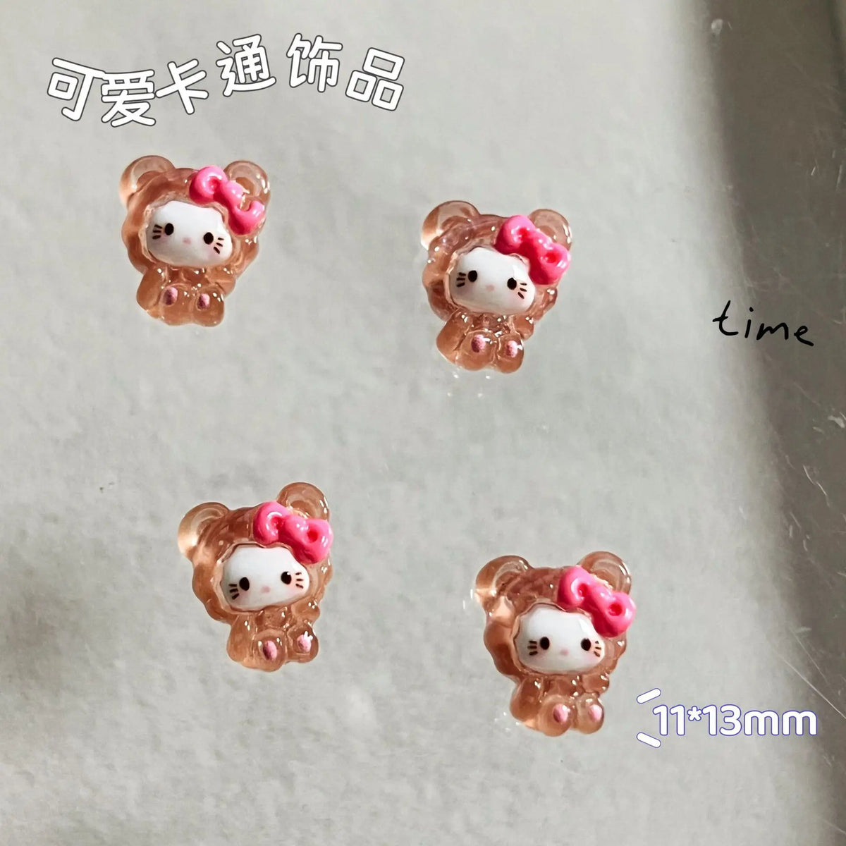 50Pcs/Pack Potdemiel cat Trendy Nail Charms - Cute Resin Cat Nail Art, Press-On Nail Decor for Kawaii Manicures