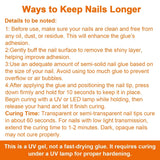 TWOING 8g Clear Solid Nail Tips Gel Long Lasting Strong Adhesion UV/LED Building Gel for Nails Home Salon Manicure DIY Design