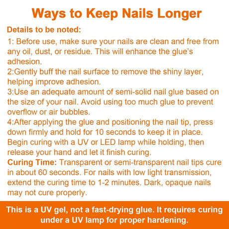 TWOING 8g Clear Solid Nail Tips Gel Long Lasting Strong Adhesion UV/LED Building Gel for Nails Home Salon Manicure DIY Design