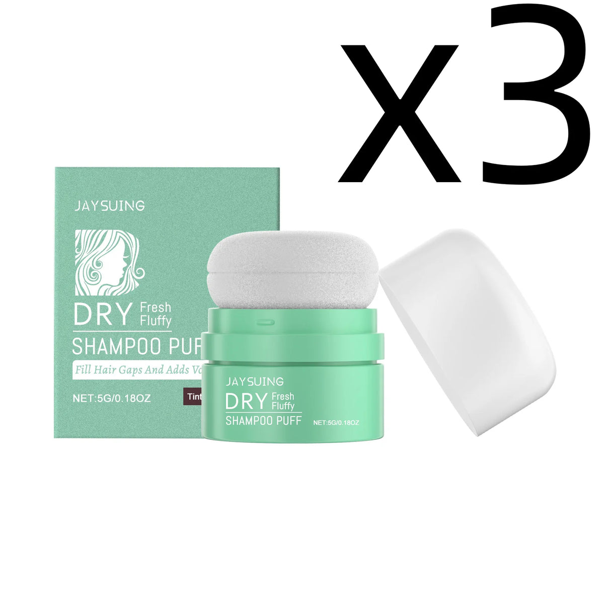 Matte Dry Shampoo Puff Instant Oil Control Lift Root Fluffy Hair Refresh Scalp Portable Matte Finish Hair Care Dry Hair Powder