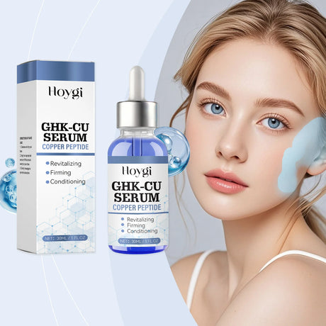 30ml Copper Peptide Serum GHK-Cu Face Firming Lifting Fade Fine Lines Shrink Pores Barrier Repair Hyaluronic Acid Moisturizer