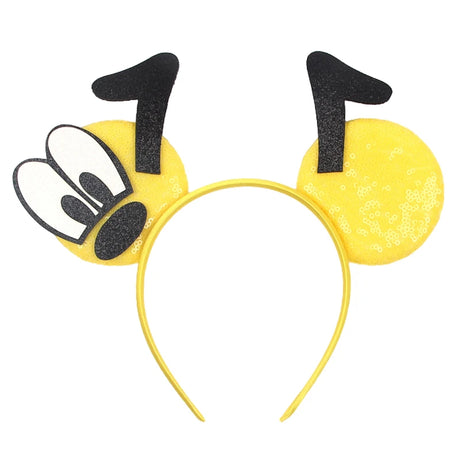 Newest Festival Party Cosplay Mouse Ears Headband 3.3" Ears Glitter Hairband Without Bow For Boys DIY Cartoon Hair Accessories