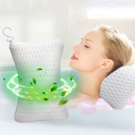 Bone Shaped Quick Drying Bathtub Pillow, Bathroom Shower Headrest, Machine Washable Bathtub Pad, SPA Shower Bathtub Pillow