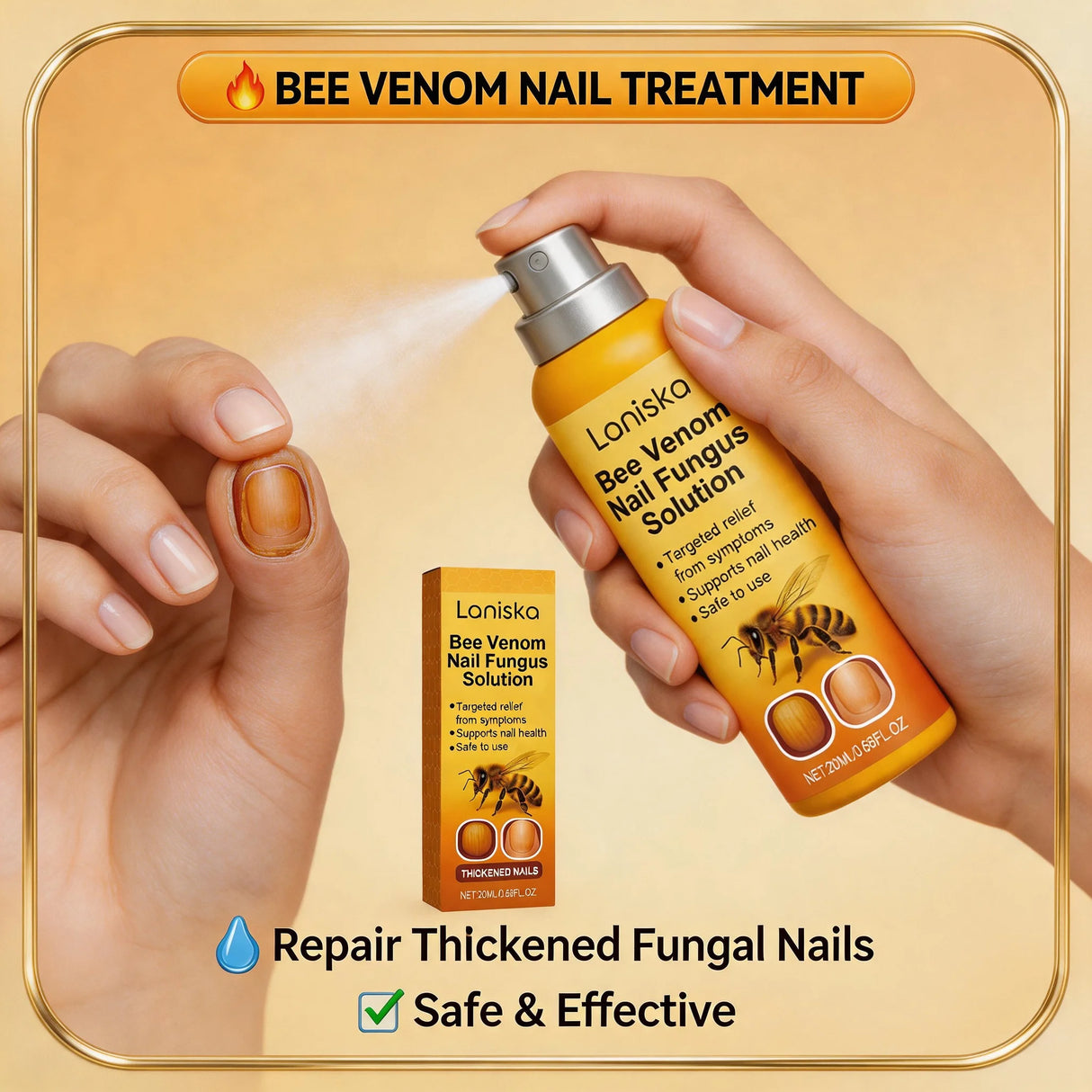 Nail Care Spray: Gentle Daily Care for Hands, Feet and Dry Nail Surfaces, Deeply Cleanses, Moisturizes and Nourishes Nails
