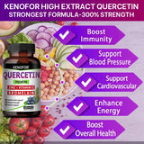 Quercetin Capsules with Bromelain, Vitamin C, Ashwagandha, Antioxidant, Support Immune, Respiratory & Cardiovascular Wellness