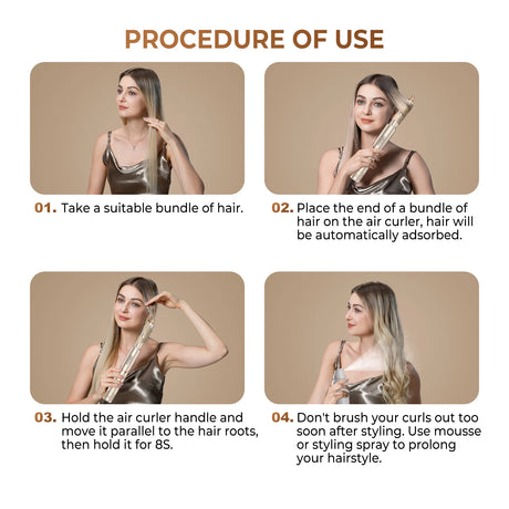 8 in 1 Hair Dryer Brush High Speed Brushless Blow Dryer Negative Ionic Hair Heating Brush Hot Air Styling Comb Auto Hair Curle