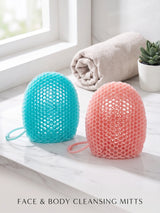 Exfoliating Bath Glove Honeycomb Body Scrubber Deep Cleansing Shower Mitt Soft Massage Sponge for Dead Skin Removal