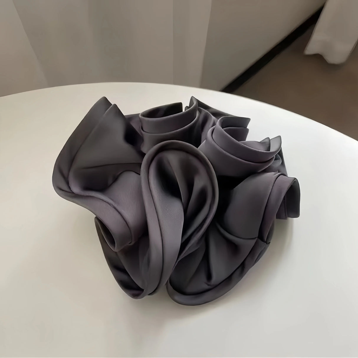 Korean Big Hair Tie Ribbon Scrunchies Satin Elastic Hair Band Bow Women Simple Temperament New Style  Ponytail Hair Accessories