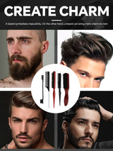 Hair Styling Comb & Brush Set, Boar Bristle Teasing Brushes & Tail Combs, Edge Control Styling Tools，Nylon Bristles, ABS Handle