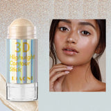 6 Colors 3D Face Brighten Highlighter Bar Cosmetic Face Contour Bronzer Shimmer Highlighter Stick Concealer Cream Makeup tool