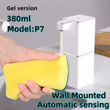 380ML Automatic Foam Soap P11 Dispenser Bathroom Smart Washing Hand Machine With USB Charging White ABS Material