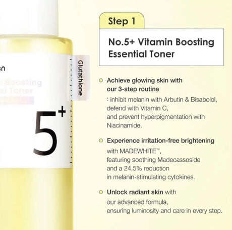 200ml Original Numbuzin No.3+ Super Glowing Serum Toner Niacinamide Brightening No.5+ Vitamin Boosting Essential Toner Face Care