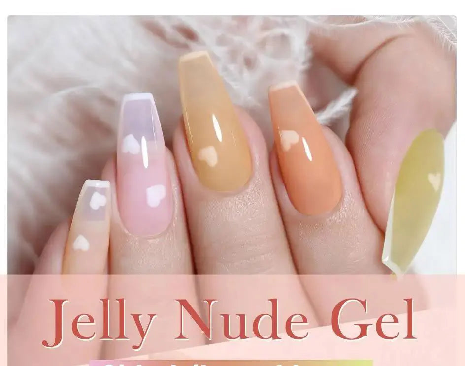 Clou Beaute Jelly Color UV Gel Manicure Summer Pink Nude Gel Nail Rainbow Nail Supplies For Professionals Semi-permanent Varnish