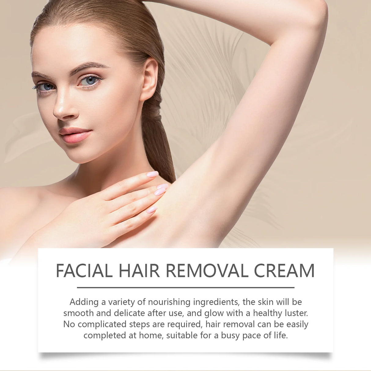 Hoygi Facial Hair Removal Cream for Sensitive Skin Care Upper Lip Hair Removal Coconut Oil Moisturizing Facial Depilatory Cream