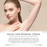 Hoygi Facial Hair Removal Cream for Sensitive Skin Care Upper Lip Hair Removal Coconut Oil Moisturizing Facial Depilatory Cream