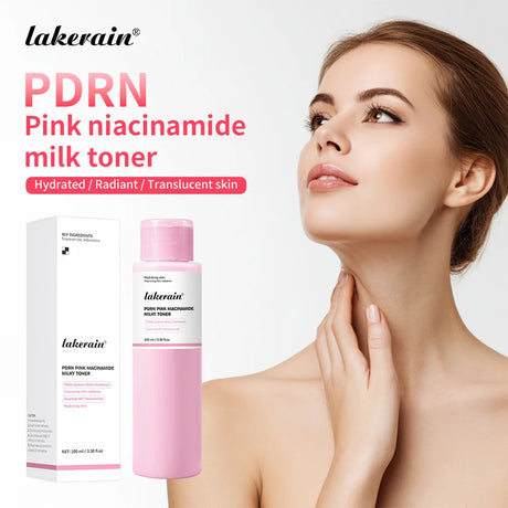 PDRN Pink Niacinamide Milky Toner for Hydrating Moisturizing Soothing Ceramide Glass Glow Skin Milky Toner Korean Skincare