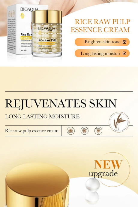 BIOAQUA White Rice Raw Pulp Face Cream Facial Moisturizing Brightening Firming Hydrating Day Creams Facial Cream Face Skin Care