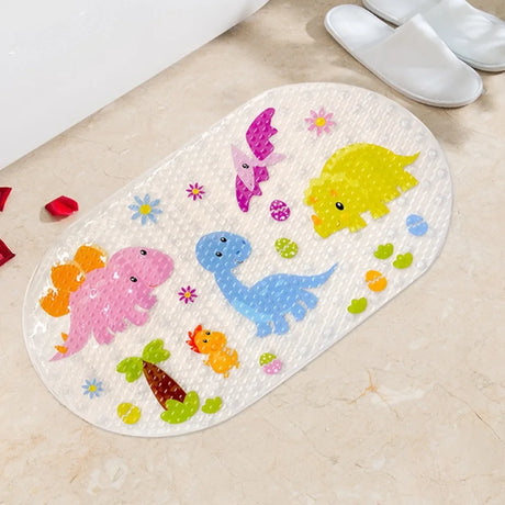 1pc Cartoon Non-slip Bath Mat with Suction Cups 38x69cm Shower Mats for Bathroom Kid's Bathtub Carpet Bath Mat Bathroom Rug