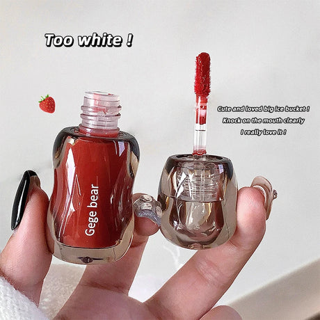 Gege Bear Crystal Lip Balm Moisturizing Lip Gloss Oil Jelly Lipgloss Long Lasting Liquid Lipstick Hydrating Tinted Lip Makeup