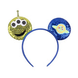 Newest Festival Party Cosplay Mouse Ears Headband 3.3" Ears Glitter Hairband Without Bow For Boys DIY Cartoon Hair Accessories