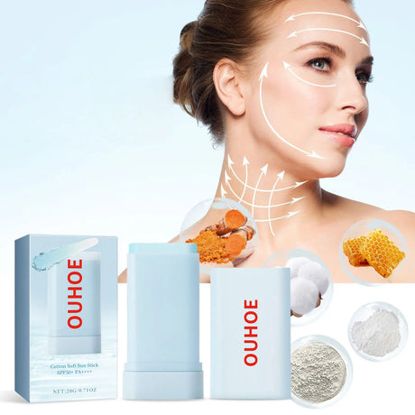 Sunscreen Stick Spf 50 for Oily Skin Face Sun Blocking UV Protective Moisturizing Refreshing Oil Control Solar Isolation Cream