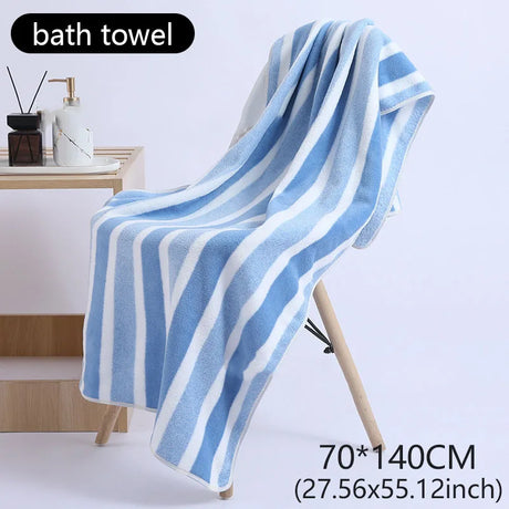 Striped Pattern Towel New Home Soft and Comfortable Bath Towels for Men and Women, Quick Drying Absorbent Towels For Bathroom