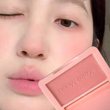 Monochrome Matte Blusher Palette Soft Silky Cheek Natural Facial Blush Rouge Plate Lasting Nude Low Saturation Powder Blush Disk