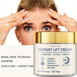 60g Instant Lift Face Cream Firming Skin Tightening Anti Wrinkle Collagen Hyaluronic Acid Hydrating Nourishing Facial Moisturize