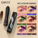 QIBEST 4D Silk Fiber Eyelash Mascara Waterproof Colorful Mascara For Eyelash Extension Thick Lift Lengthening Lasting Makeup