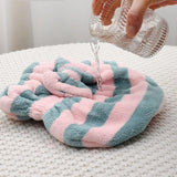 1pcs Dry Hair Towel Quick-Drying Hair Cap Shower Cap for Women Striped Pattern Super Absorbent Bath Accessories Hair Bonnets