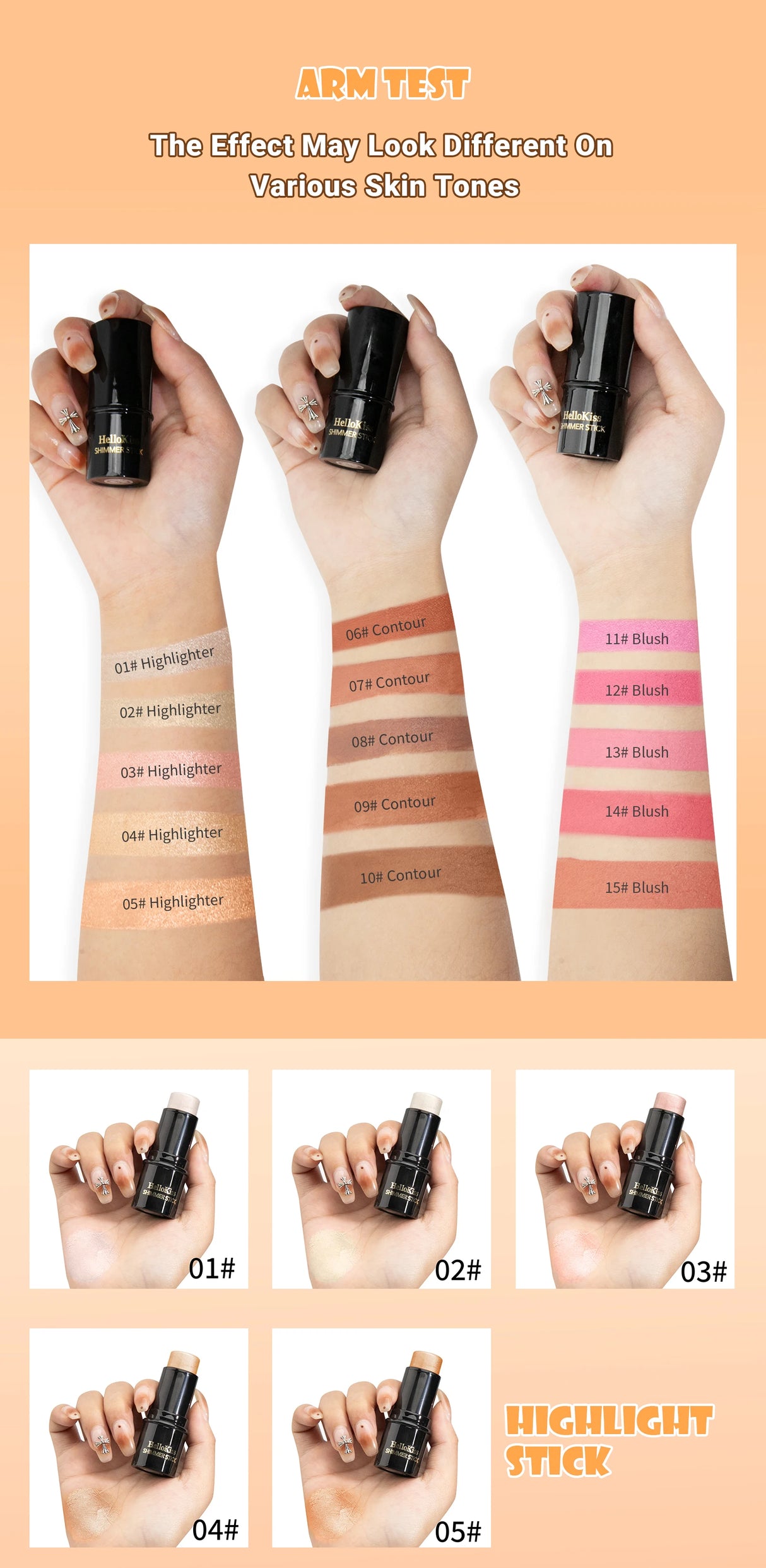 Face Brown Bronzer Contour Stick Face Foundation Makeup Pen Lasting Smooth Contour Shadow Blusher Highlight Concealer Cosmetics