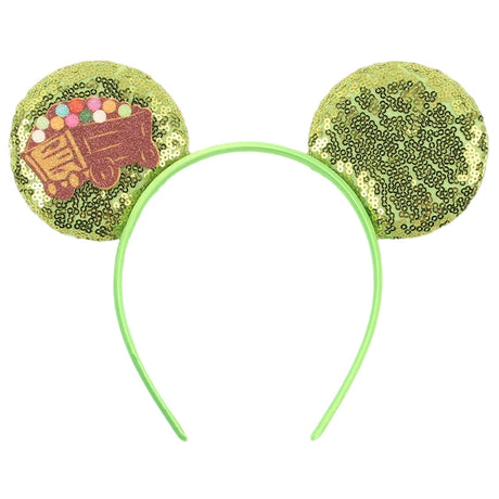 Newest Festival Party Cosplay Mouse Ears Headband 3.3" Ears Glitter Hairband Without Bow For Boys DIY Cartoon Hair Accessories