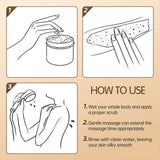 Body Scrub Exfoliating Salt Scrub, Removes Dead Skin, Natural Face Foot Hands Exfoliation Deep Cleansing & Moisturize Skincare